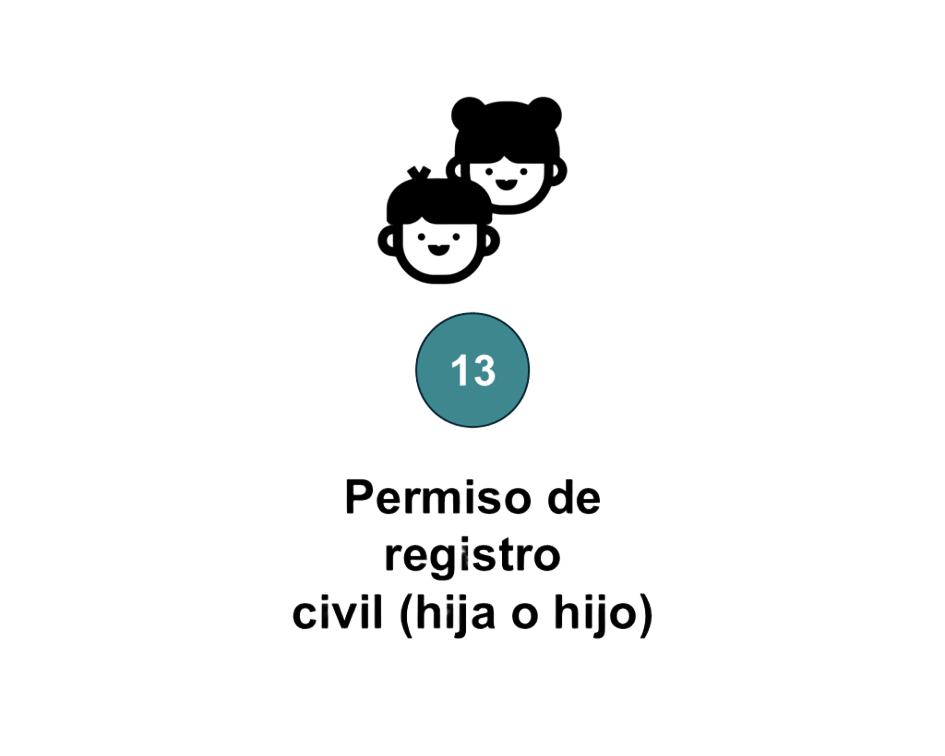 Permiso de registro civil(hija o hijo)